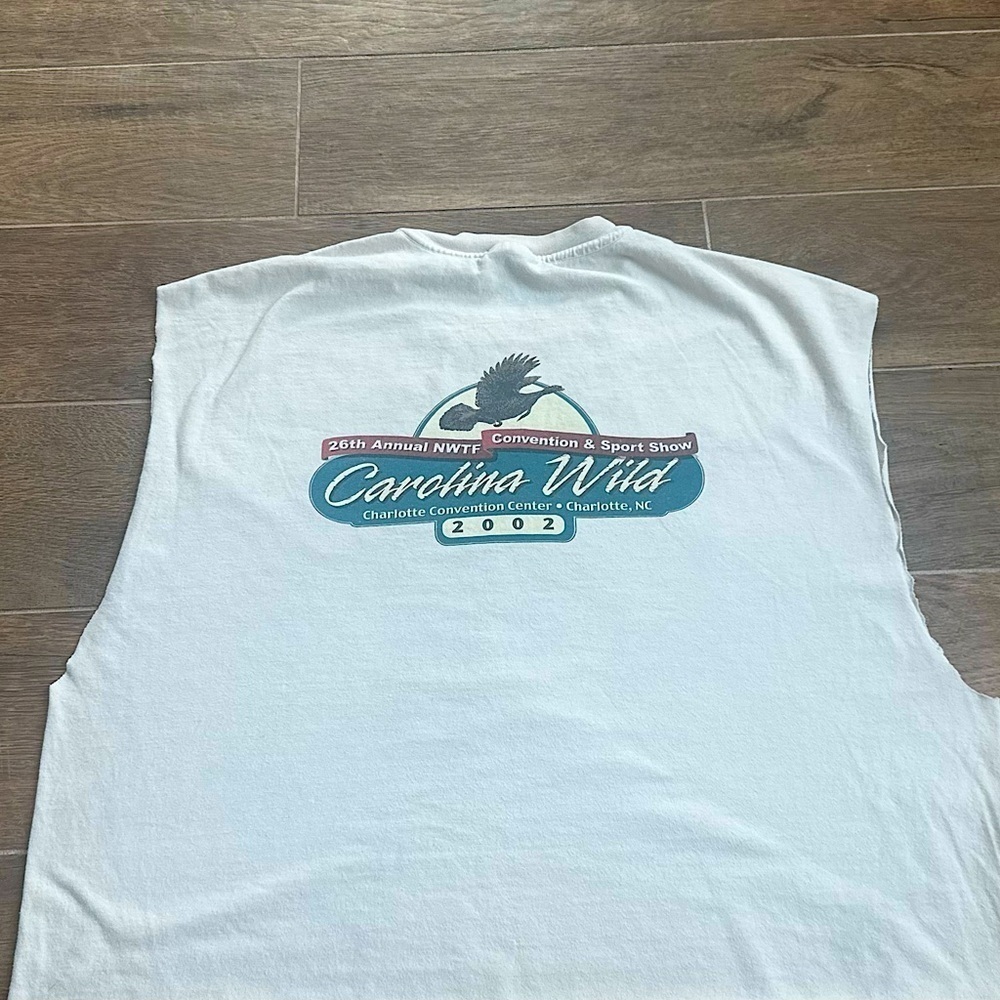 2002 NWTF Carolina Wild Cut-Off Tee Hanes Beefy-T Cropped Men’s | Boxy Fit